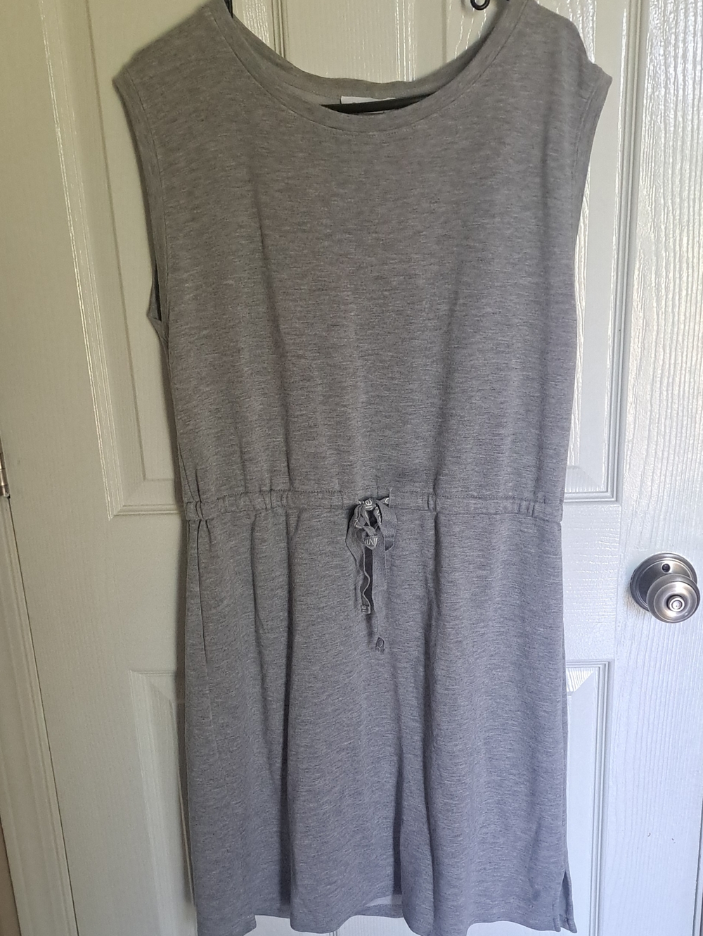 Womens Gray Crew Neck Casual Dress